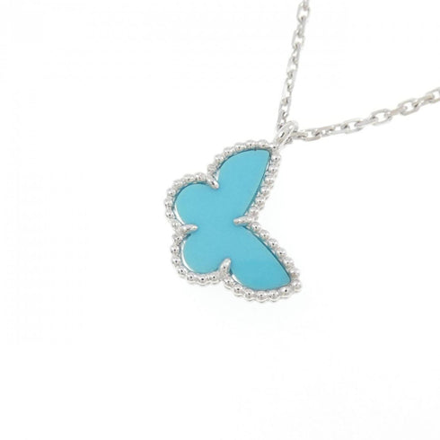 Sweet Alhambra Pendant Necklace 18K White Gold