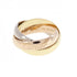 Vendome Louis Cartier Band Ring 18K Tricolor Gold