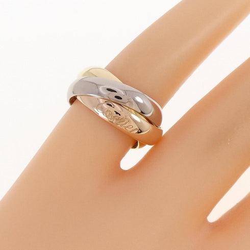 Vendome Louis Cartier Band Ring 18K Tricolor Gold