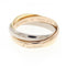 Vendome Louis Cartier Band Ring 18K Tricolor Gold