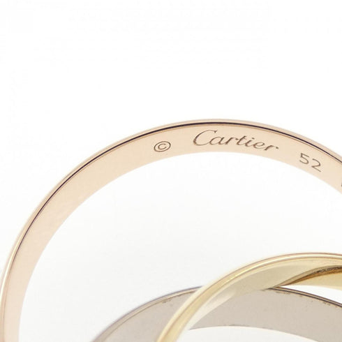 Vendome Louis Cartier Band Ring 18K Tricolor Gold