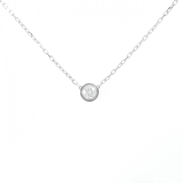 Damour Pendant Necklace 18K White Gold with Diamond Large