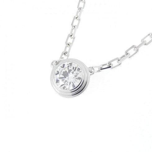 Damour Pendant Necklace 18K White Gold with Diamond Large