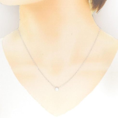 Damour Pendant Necklace 18K White Gold with Diamond Large