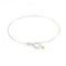Hook and Eye Bangle Sterling Silver and 18K Yellow Gold Bracelet