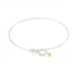 Hook and Eye Bangle Sterling Silver and 18K Yellow Gold Bracelet