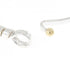 Hook and Eye Bangle Sterling Silver and 18K Yellow Gold Bracelet