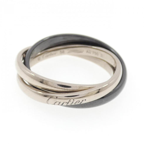 Trinity Ring 18K White Gold and Ceramic
