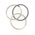 Trinity Ring 18K White Gold and Ceramic