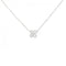 4 Bezel Pendant Necklace Platinum