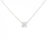 4 Bezel Pendant Necklace Platinum