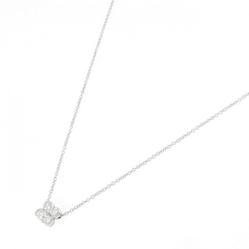 4 Bezel Pendant Necklace Platinum