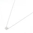 4 Bezel Pendant Necklace Platinum