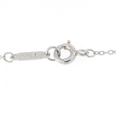 4 Bezel Pendant Necklace Platinum