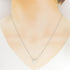 4 Bezel Pendant Necklace Platinum