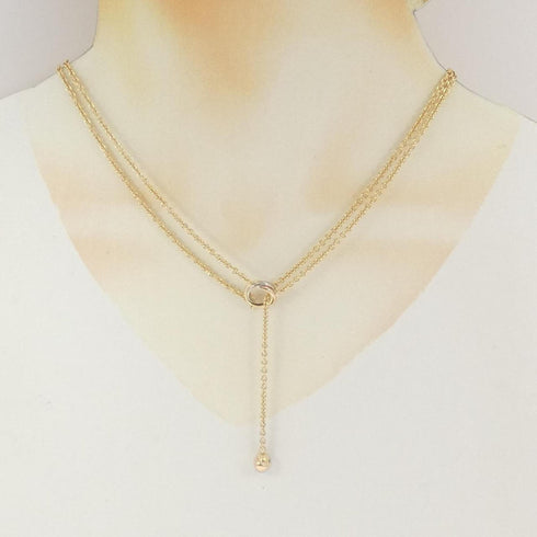 Trinity Pendant Necklace 18K Tricolor Gold