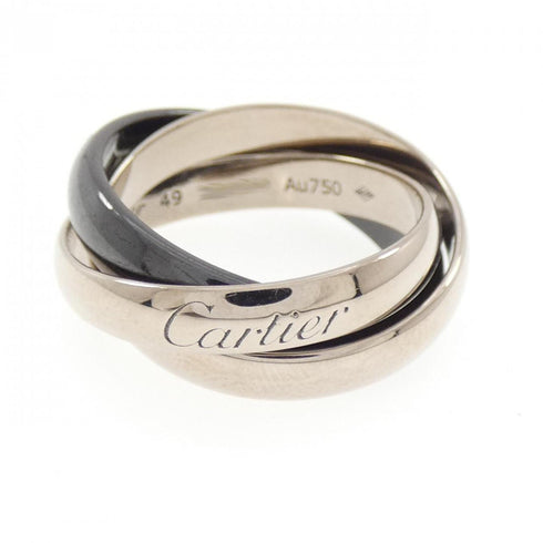 Trinity Ring 18K White Gold and Ceramic