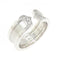 C2 Band Ring 18K White Gold with Diamond Small