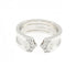C2 Band Ring 18K White Gold with Diamond Small