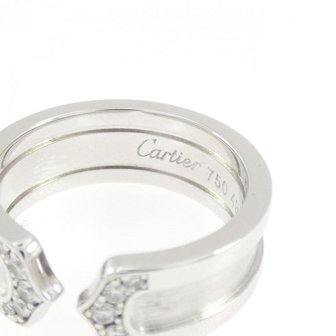 C2 Band Ring 18K White Gold with Diamond Small