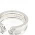 C2 Band Ring 18K White Gold with Diamond Small