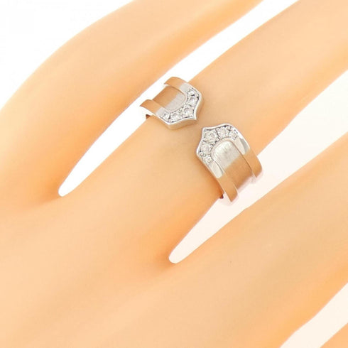 C2 Band Ring 18K White Gold with Diamond Small