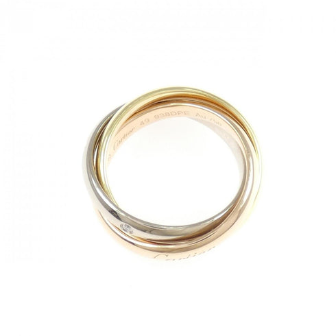 Vendome Louis Cartier Band Ring 18K Tricolor Gold