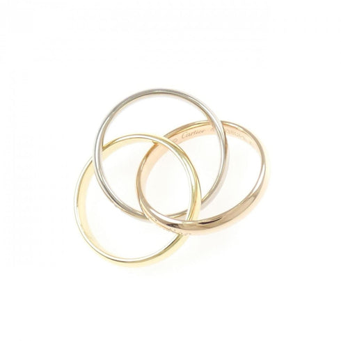 Vendome Louis Cartier Band Ring 18K Tricolor Gold