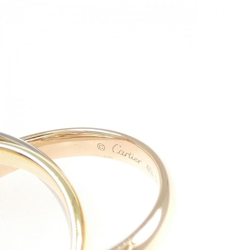 Vendome Louis Cartier Band Ring 18K Tricolor Gold