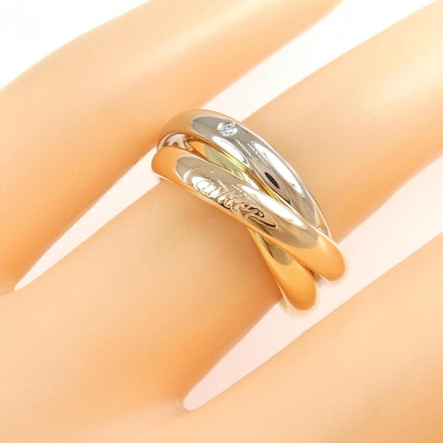 Vendome Louis Cartier Band Ring 18K Tricolor Gold