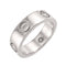 Love Ring 18K White Gold with Half Diamond 3P
