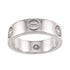 Love Ring 18K White Gold with Half Diamond 3P