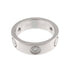 Love Ring 18K White Gold with Half Diamond 3P