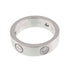 Love Ring 18K White Gold with Half Diamond 3P