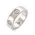 Love Ring 18K White Gold with Half Diamond 3P