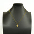 Pendant Necklace Gold and Rhinestone