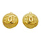 CC Logo Circle Clip-On Earrings Metal Gold-Tone Metal