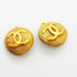 CC Logo Circle Clip-On Earrings Metal Gold-Tone Metal