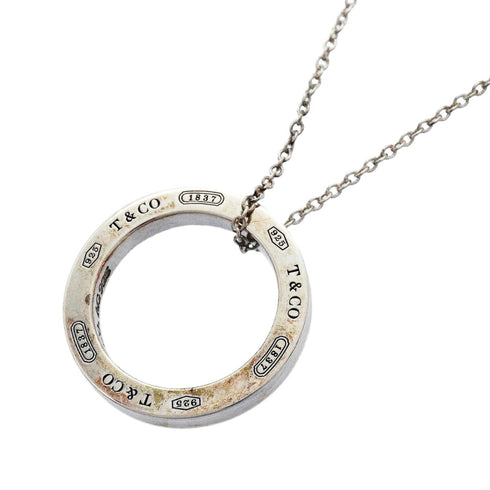 1837 Circle Pendant Necklace Sterling Silver