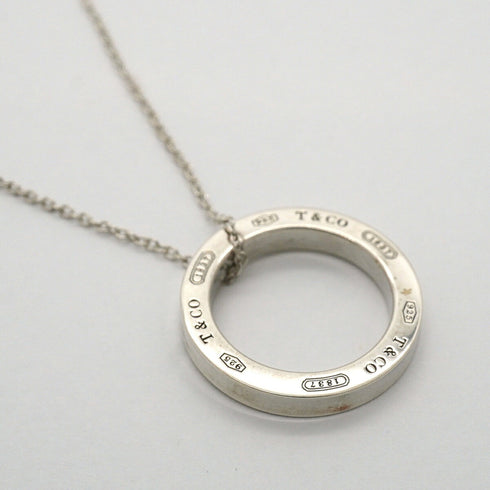 1837 Circle Pendant Necklace Sterling Silver