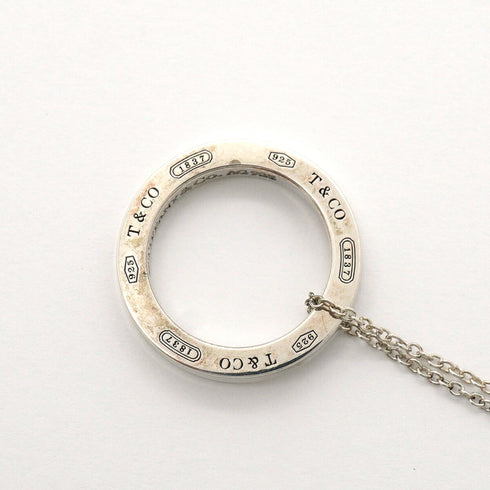 1837 Circle Pendant Necklace Sterling Silver