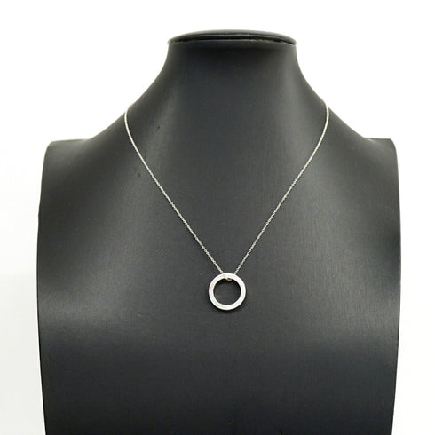 1837 Circle Pendant Necklace Sterling Silver