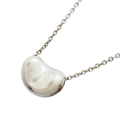 Bean Pendant Necklace Sterling Silver 7.4mm