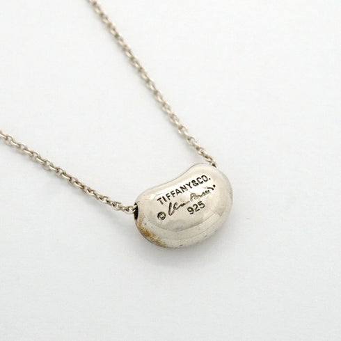 Bean Pendant Necklace Sterling Silver 7.4mm