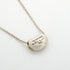Bean Pendant Necklace Sterling Silver 7.4mm