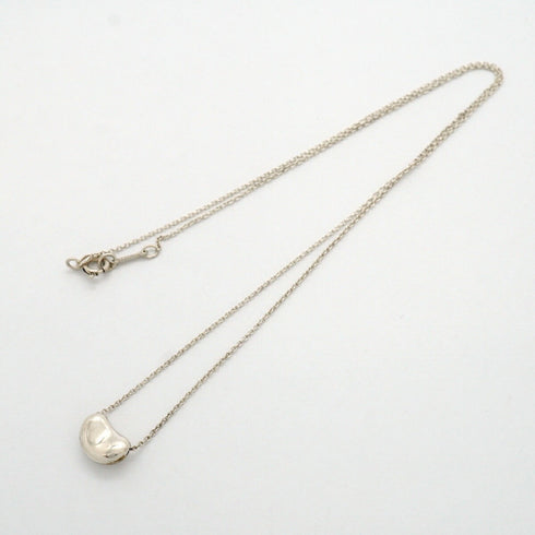 Bean Pendant Necklace Sterling Silver 7.4mm