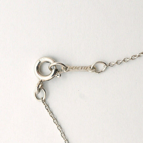 Bean Pendant Necklace Sterling Silver 7.4mm