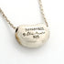 Bean Pendant Necklace Sterling Silver 7.4mm