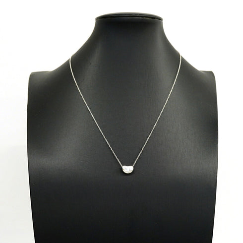 Bean Pendant Necklace Sterling Silver 7.4mm