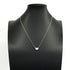 Bean Pendant Necklace Sterling Silver 7.4mm